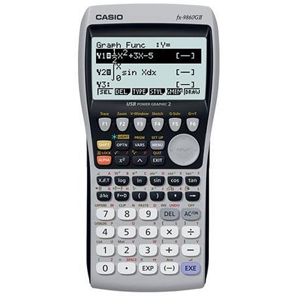Casio Graphic Calculator Natural Textbook Display with USB - Grey