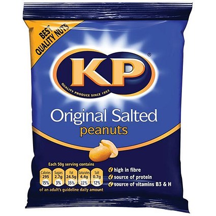 KP Original Salted Peanuts - Pack of 24 (50g)