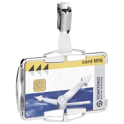 Durable Security Card Holder RFID for One Card Silver Ref 890123 [Pack 10]