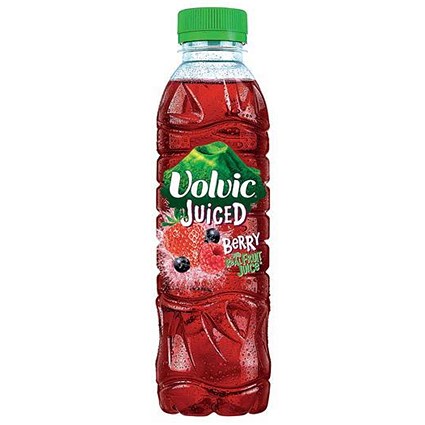 Volvic Juiced Berry Medley Mineral Water - 12 x 500ml Plastic Bottles