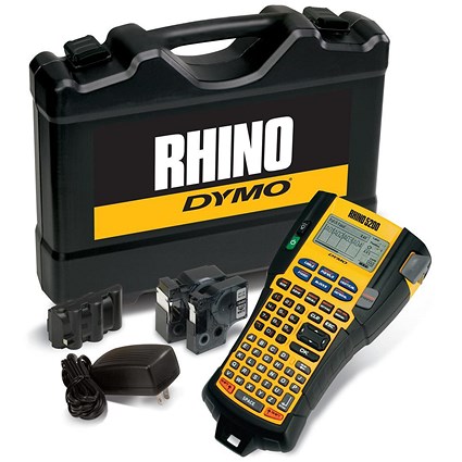 Dymo RhinoPRO 5200 Labelmaker Kit Printer Adaptor and Rechargeable Battery for 6-19mm Tapes Ref S0841390