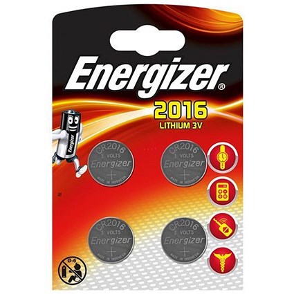 Energizer Lithium Battery CR2016 3V [Pack 4]