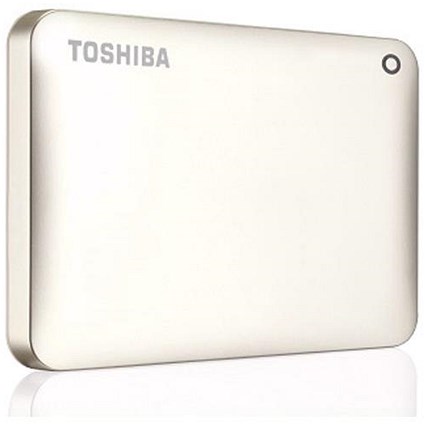 Toshiba Canvio Connect II Hard Drive / USB 3.0 and 2.0 / 1TB / Gold
