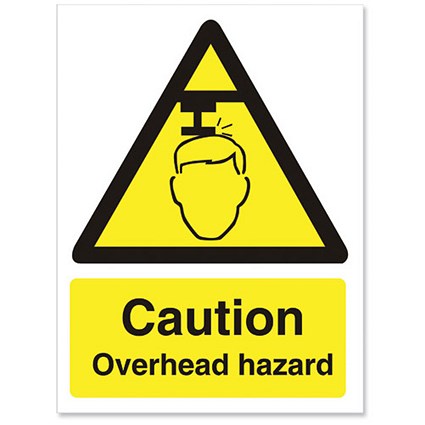 Stewart Superior Caution Overhead Hazard Sign - 150x200mm