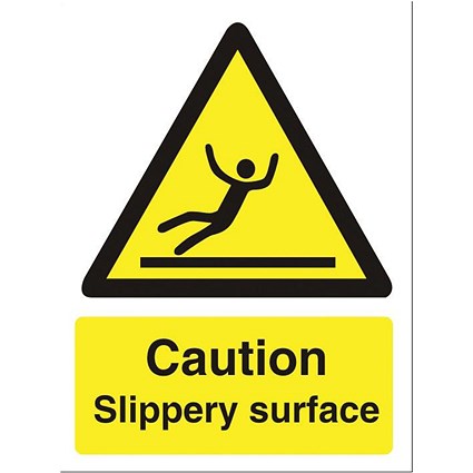 Stewart Superior Caution Slippery Surface Sign - 150x200mm