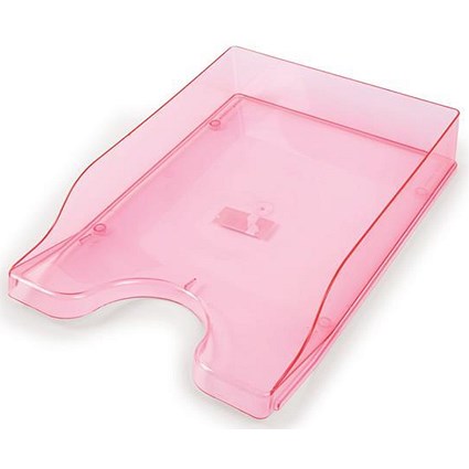 Contemporary Letter Tray, Foolscap, Pink