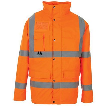 High Visibility Breathable Jacket / Small / Orange