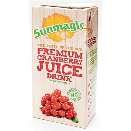 Sunmagic Cranberry Juice - 12 x 1 Litre Cartons
