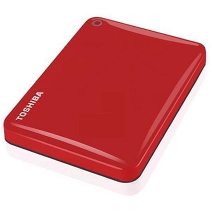Toshiba Canvio Advance Hard Drive, USB 3.0 and 2.0, 3TB, Red