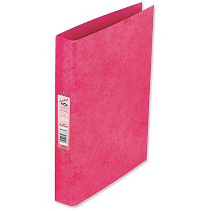 Concord Contrast Ring Binder, A4, 2 O-Ring, 25mm Capacity, Raspberry, Pack of 10