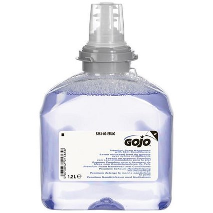 Gojo Foam Soap Hand Wash with Conditioner Refill, 1200ml, Pack of 2