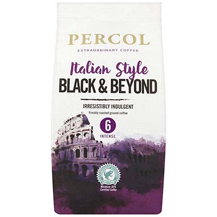 Percol Fairtrade Italian Style Black & Beyond Ground Coffee - 200g