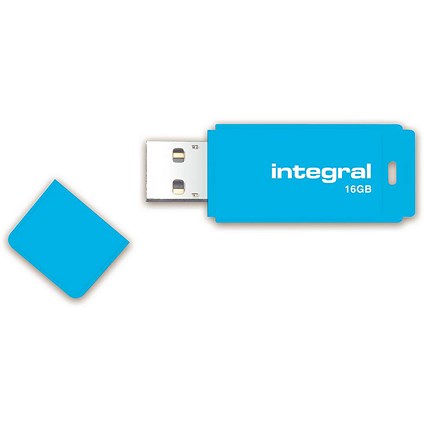Integral Neon 2.0 USB Drive, 16GB, Blue