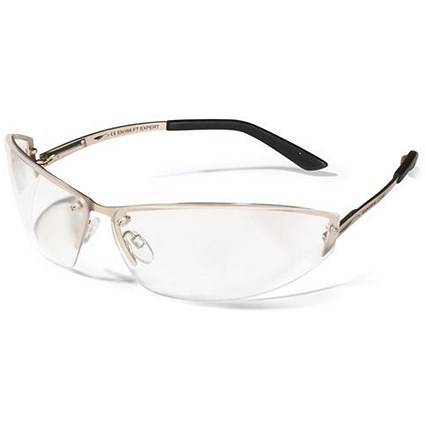 JSP Expert Safety Spectacles, Adjustable Metal Frame, Clear