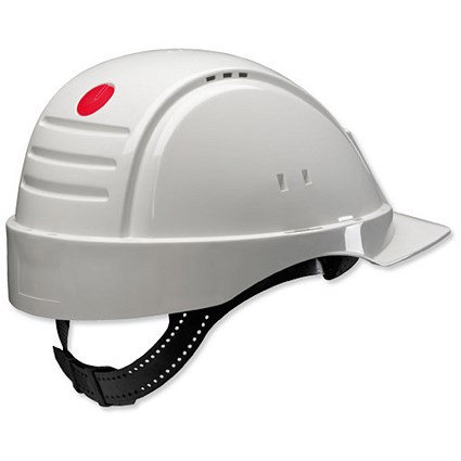 3M Solaris Ventilated Safety Helmet with Peltor Uvicator & Neck Protection - White