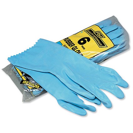 Everyday Rubber Gloves / Medium / 6 Pairs