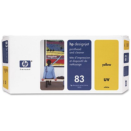 HP 83 Yellow UV Printhead and Printhead Cleaner