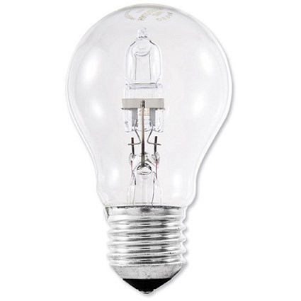 GE Bulb Halogen 77W E27 GLS Screw Fitting Energy Saving Dimmable Clear