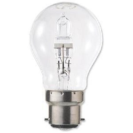 GE Bulb Halogen 42W B22d GLS Bayonet Fitting Energy Saving Dimmable Clear