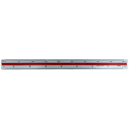 Rotring Triangular Reduction Scale Ruler, 6 Surveying from 1-25 to 1-2000