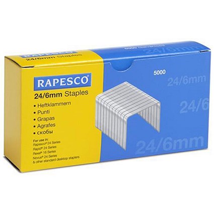 Rapesco Staples 24/6mm [Pack 5000]