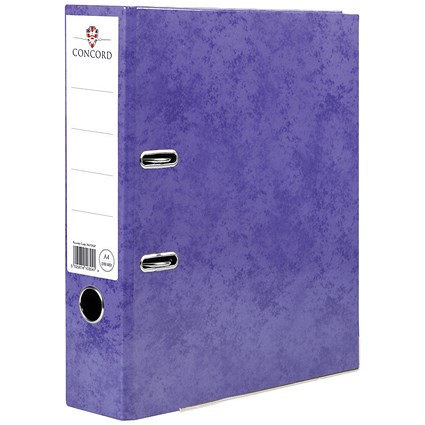 Concord Contrast A4 Lever Arch Files, Laminated, Purple, Pack of 10