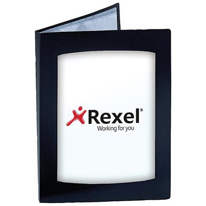 Rexel Clearview Display Book, A4, 12 Pockets, Black