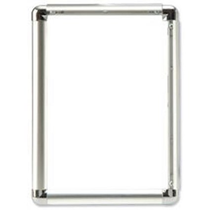 5 Star Clip Display Frame Aluminium with Fixings Front-loading A2 420x13x594mm Silver