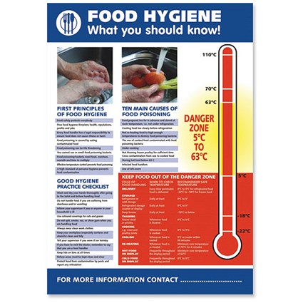Stewart Superior Food Hygiene Laminated Guidance Poster W420xH595mm