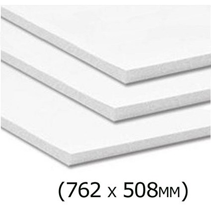Centafoam Foamboard - 20'' x 30'' - White - 5mm Thickness - Box of 25