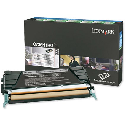 Lexmark C736H1KG Black Laser Toner Cartridge