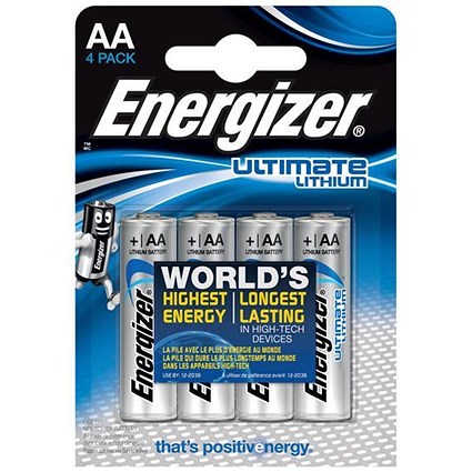Energizer Ultimate Lithium Battery / LR06 / 1.5V / AA / Pack of 4