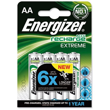 Energizer Advanced Rechargeable Battery / NiMH Capacity 2300mAh LR06 / 1.2V / AA / Pack of 4