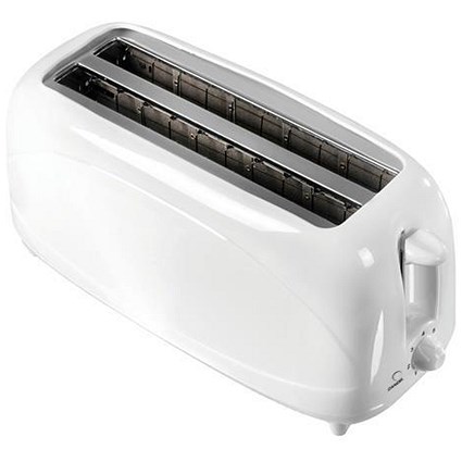 5 Star 2 Slot 4 Slice Toaster with Cool Wall and Variable Browning, 1200W, White