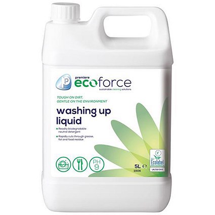 Ecoforce Washing Up Liquid / 5 Litres / Pack of 2