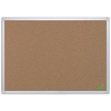 Bi-Office Earth-it Notice Board / Cork / Aluminium Frame / W900xH600mm