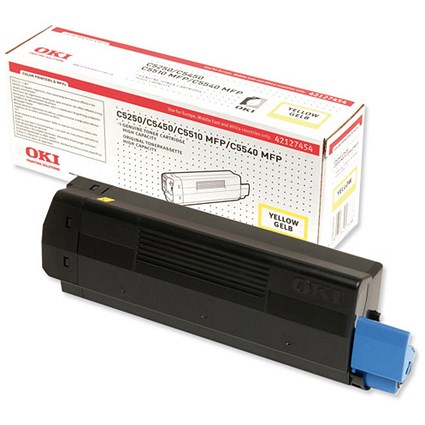 Oki C5450 High Capacity Yellow Laser Toner Cartridge