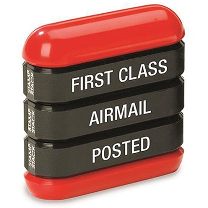 Trodat 3-in-1 Stamp Stack Mail - "First Class", "Airmail" & "Posted"