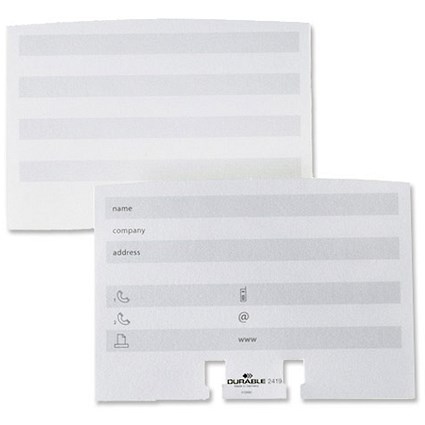 Durable Visifix Refill Cards / White / Pack of 100