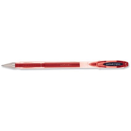 Uni-ball SigNo UM120 Gel Rollerball Pen, Red, Pack of 12