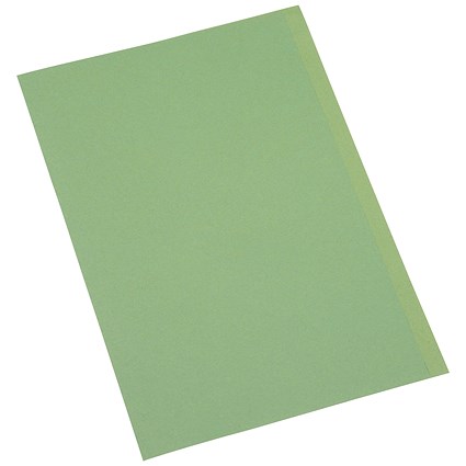 5 Star Square Cut Folders, 180gsm, Foolscap, Green, Pack of 100