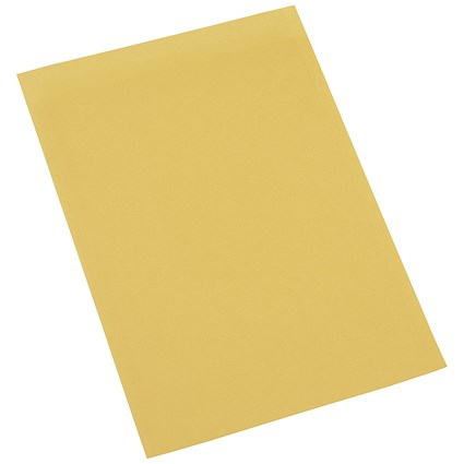 5 Star Square Cut Folders, 180gsm, Foolscap, Yellow, Pack of 100