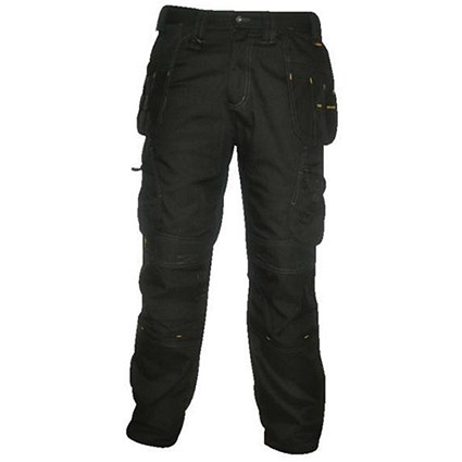 Dewalt Pro-Tradesman Trousers / Waist: 38in, Leg: 31in / Black