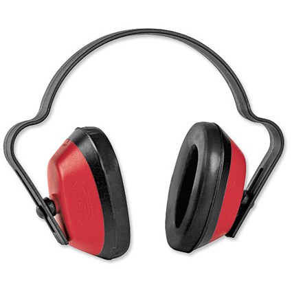 Ear Defenders / Durable Polystyrene / 23dB Noise Reduction / Red & Black