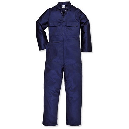 Portwest Stud Front Coverall with Multiple Pockets / Navy / Large