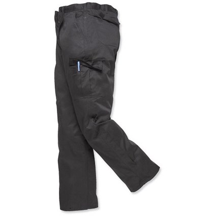 Portwest Combat Trousers / Tall 32in / Black