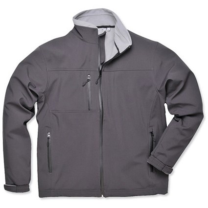 Portwest Soft Shell Jacket / Water-resistant / Black / Extra Large