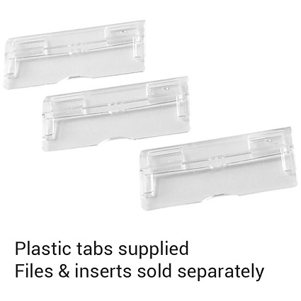 Rexel MultiFiles Suspension File Tabs, Clear, Pack of 50