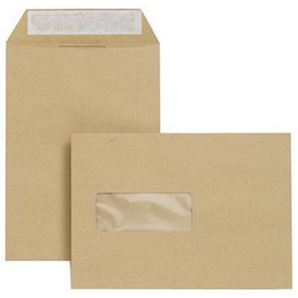 Basildon Bond C5 Envelopes, Window, Manilla, Peel & Seal, 90gsm, Pack of 500