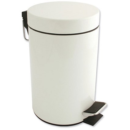 Pedal Bin / Removable Inner Bucket / 3 Litre / White